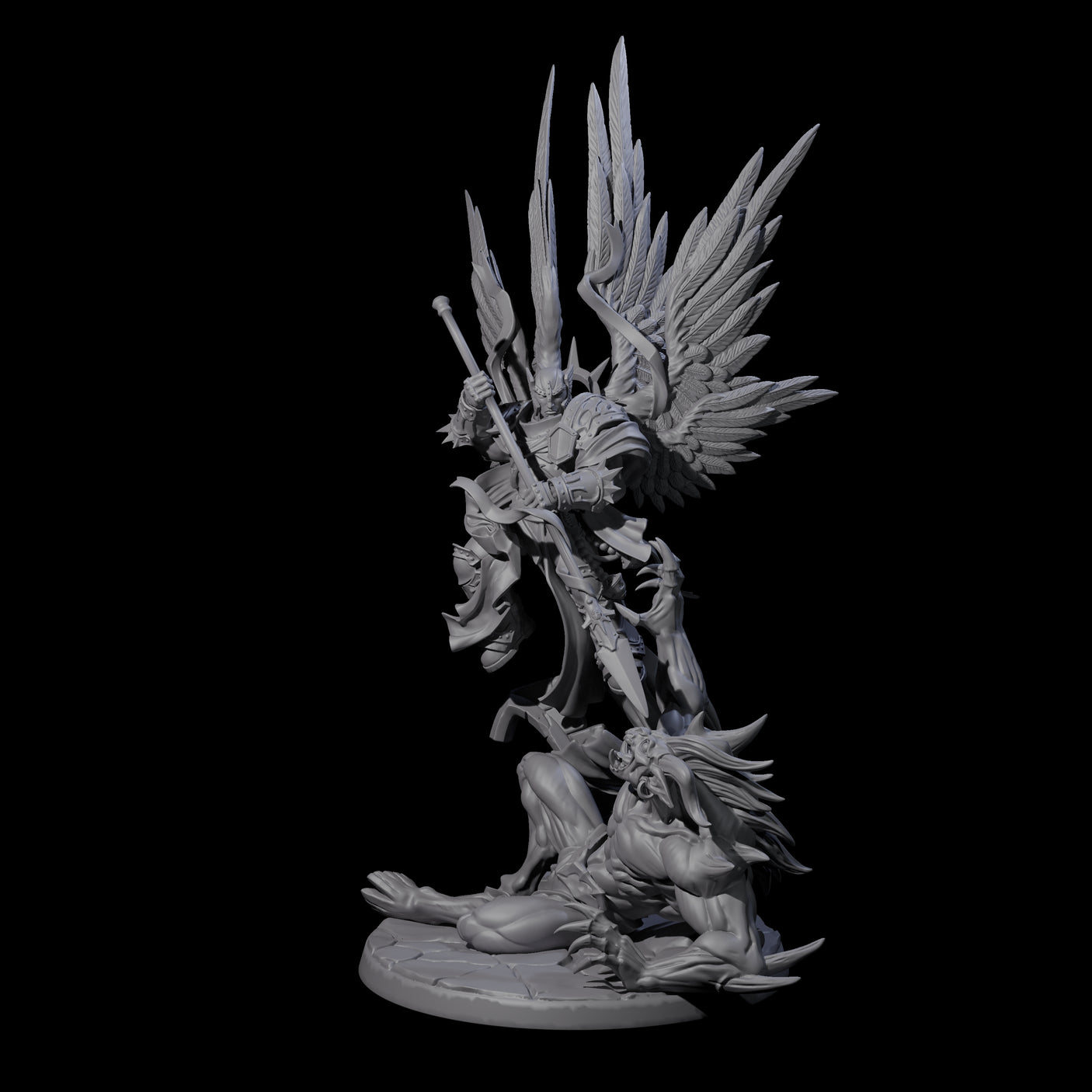 Striking Celestial Solar Miniature for Dungeons and Dragons, Pathfinder or other TTRPGs