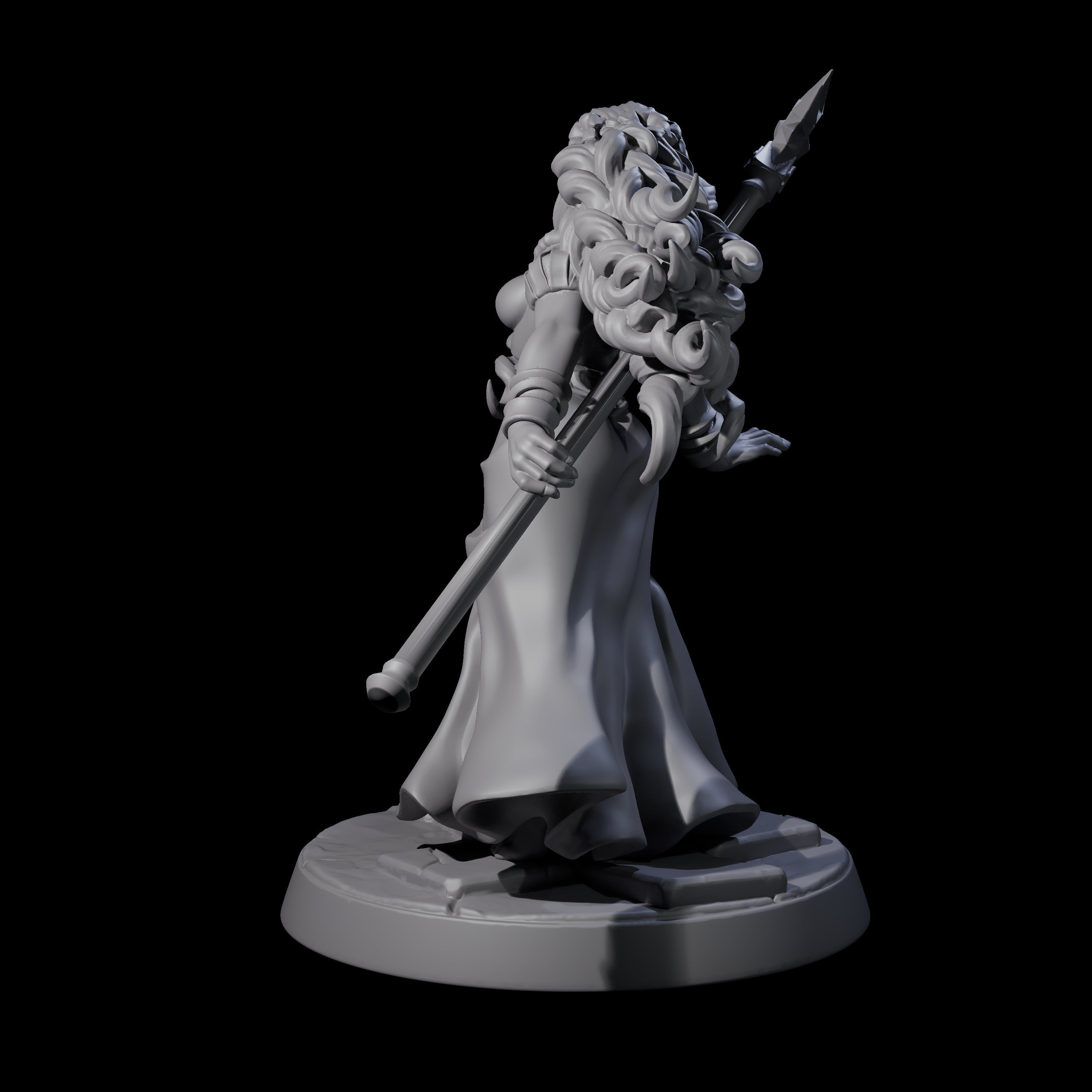 Striking Cleric Pin-up Miniature for Dungeons and Dragons, Pathfinder or other TTRPGs