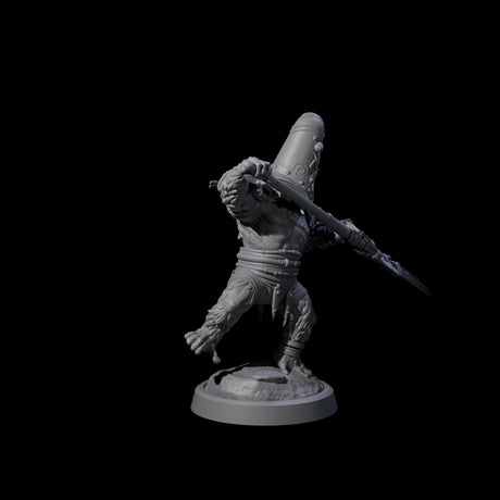 Striking Furry Orc A Miniature for Dungeons and Dragons, Pathfinder or other TTRPGs