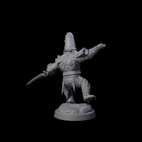 Striking Furry Orc A Miniature for Dungeons and Dragons, Pathfinder or other TTRPGs