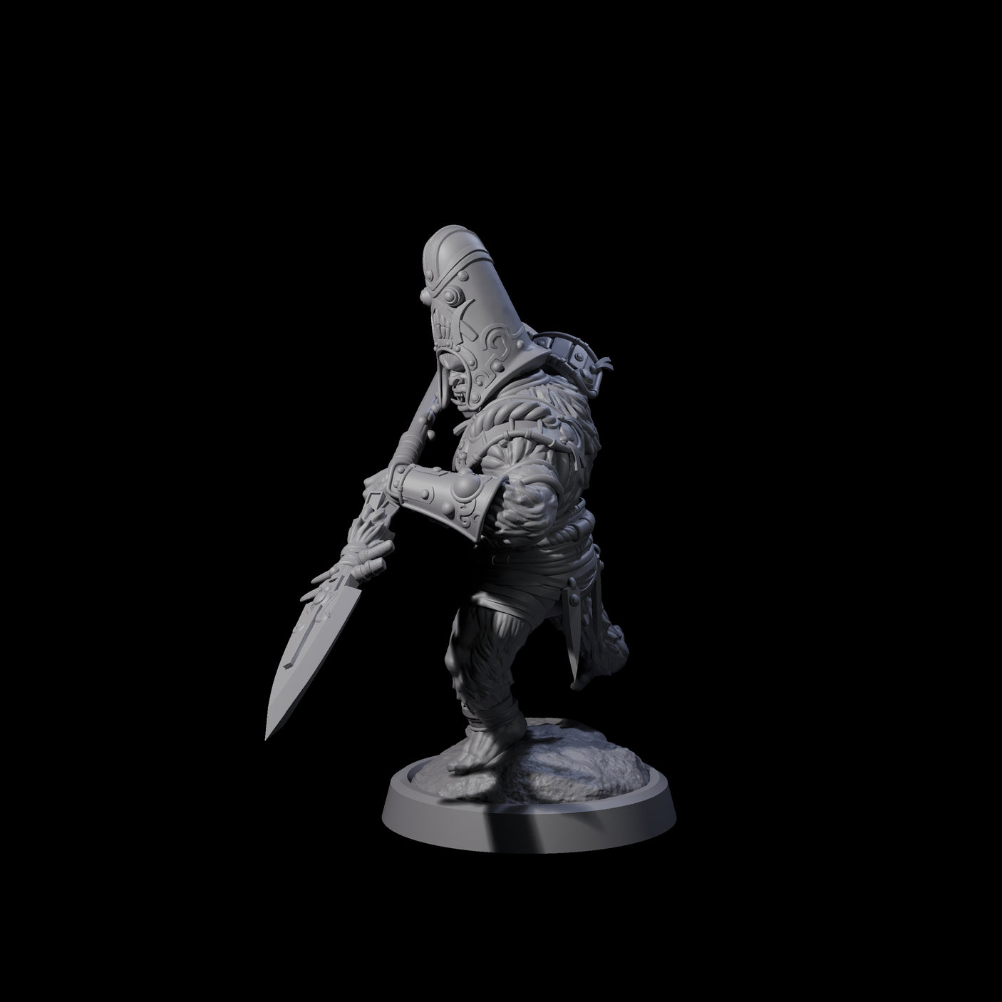 Striking Furry Orc A Miniature for Dungeons and Dragons, Pathfinder or other TTRPGs