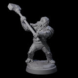 Striking Furry Orc B Miniature for Dungeons and Dragons, Pathfinder or other TTRPGs