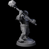 Striking Furry Orc B Miniature for Dungeons and Dragons, Pathfinder or other TTRPGs