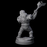 Striking Furry Orc B Miniature for Dungeons and Dragons, Pathfinder or other TTRPGs