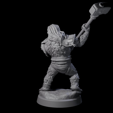 Striking Furry Orc B Miniature for Dungeons and Dragons, Pathfinder or other TTRPGs