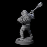 Striking Furry Orc B Miniature for Dungeons and Dragons, Pathfinder or other TTRPGs