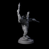 Striking Furry Orc D Miniature for Dungeons and Dragons, Pathfinder or other TTRPGs