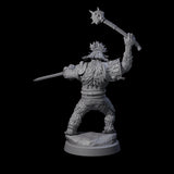 Striking Furry Orc D Miniature for Dungeons and Dragons, Pathfinder or other TTRPGs