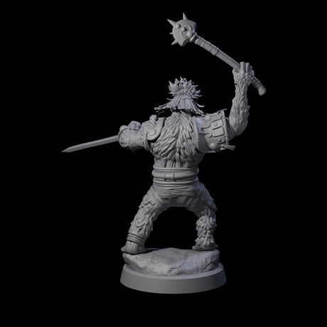 Striking Furry Orc D Miniature for Dungeons and Dragons, Pathfinder or other TTRPGs