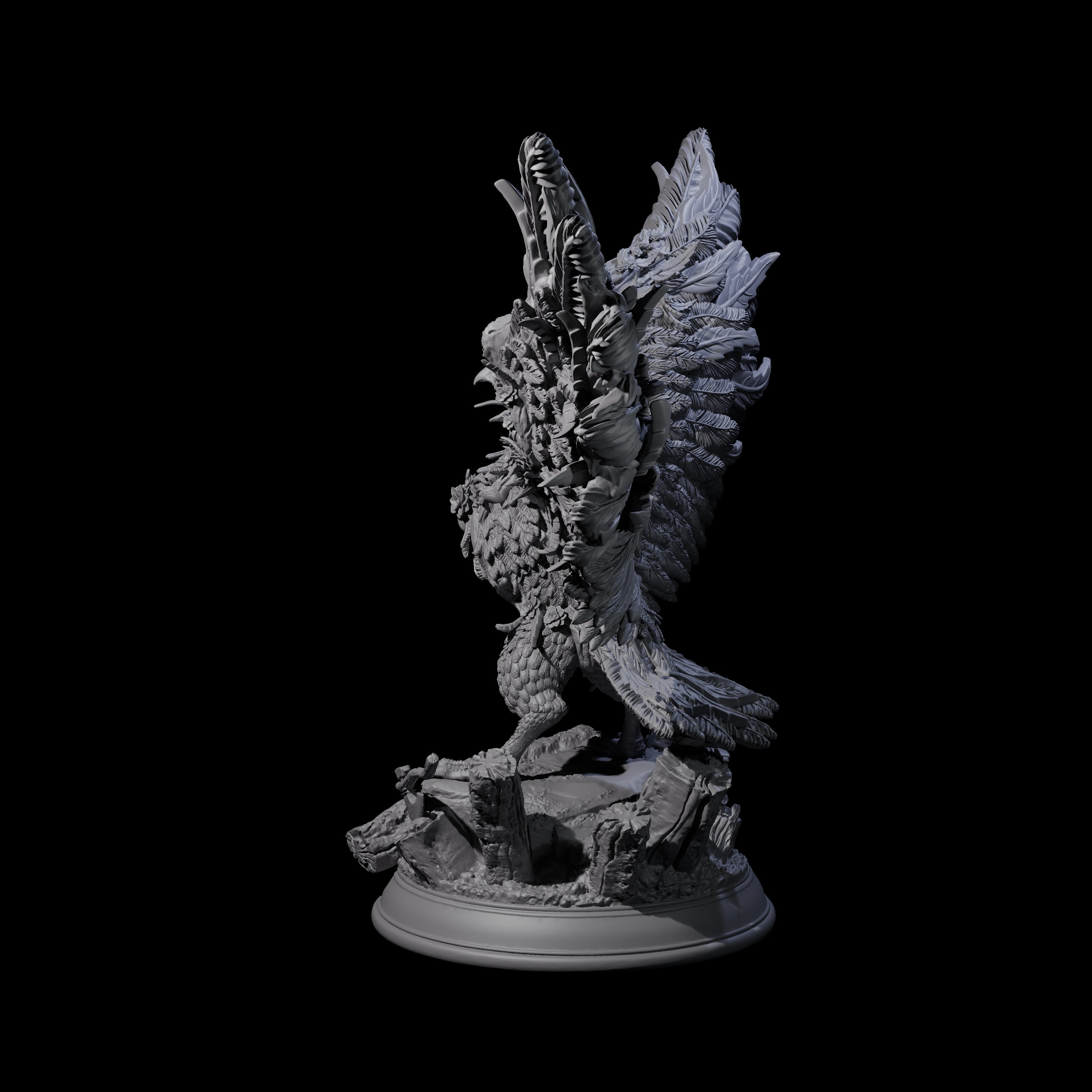 Striking Giant Eagle Miniature for Dungeons and Dragons, Pathfinder or other TTRPGs