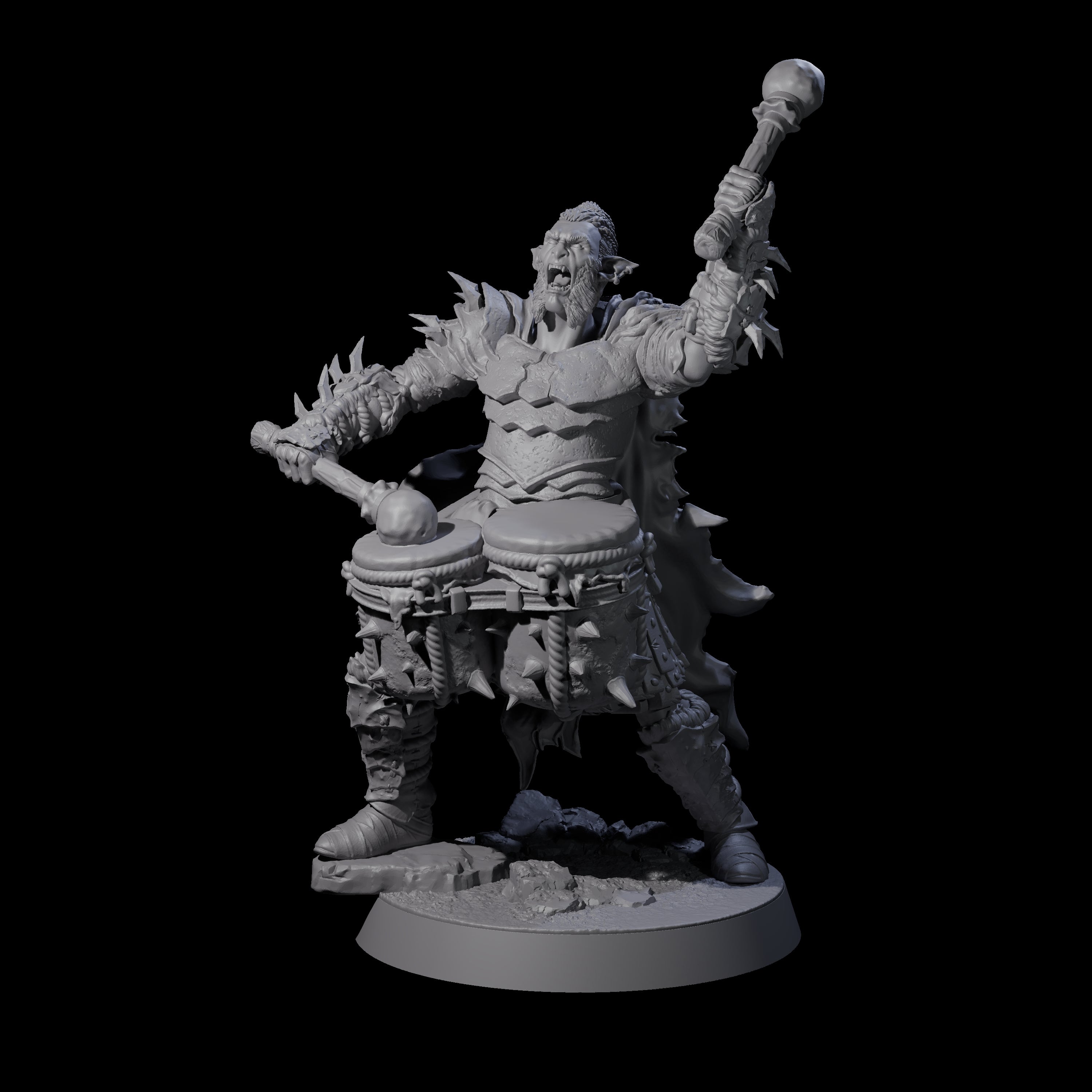 Striking Hobgoblin Drummer Miniature for Dungeons and Dragons, Pathfinder or other TTRPGs