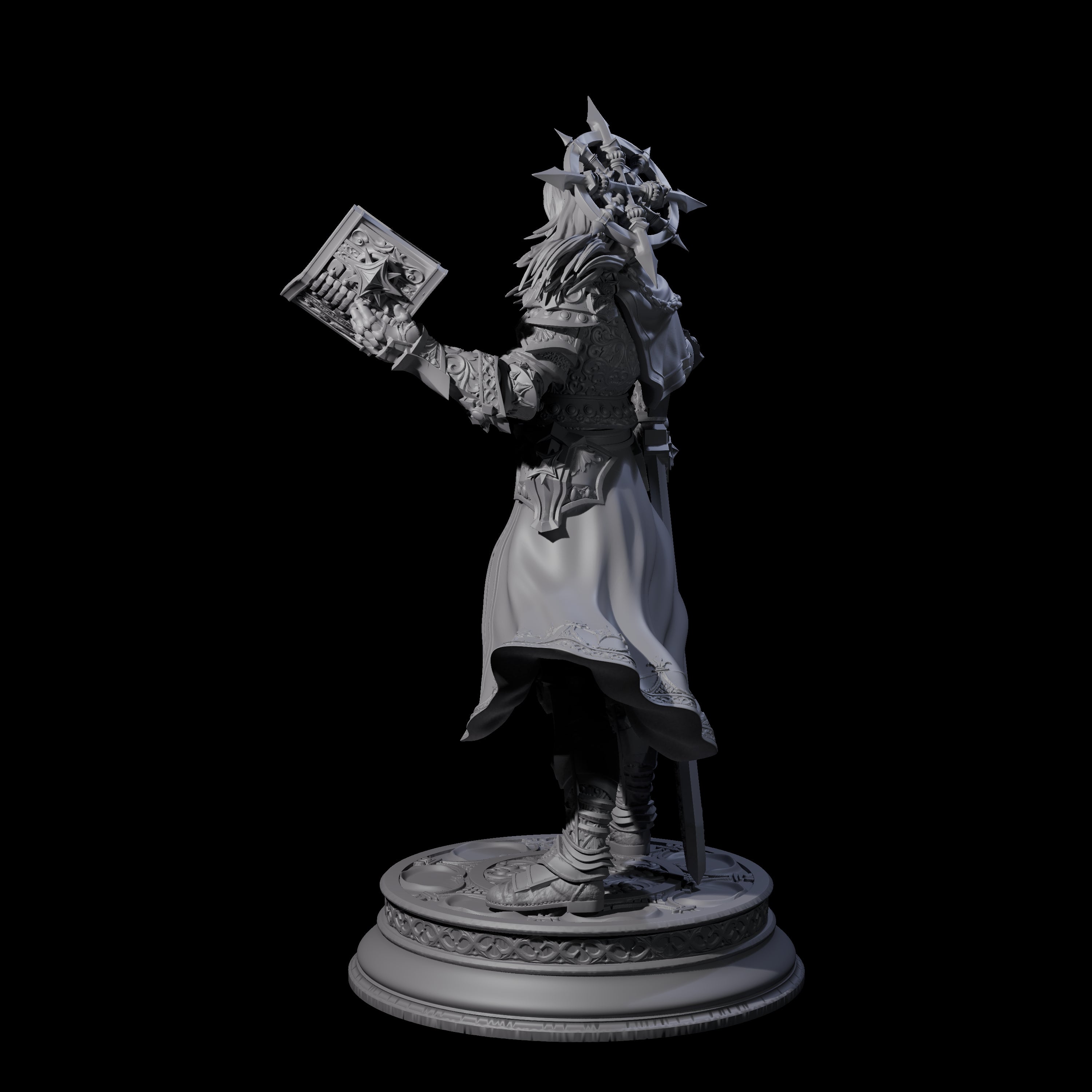Striking Holy Cleric Miniature for Dungeons and Dragons, Pathfinder or other TTRPGs