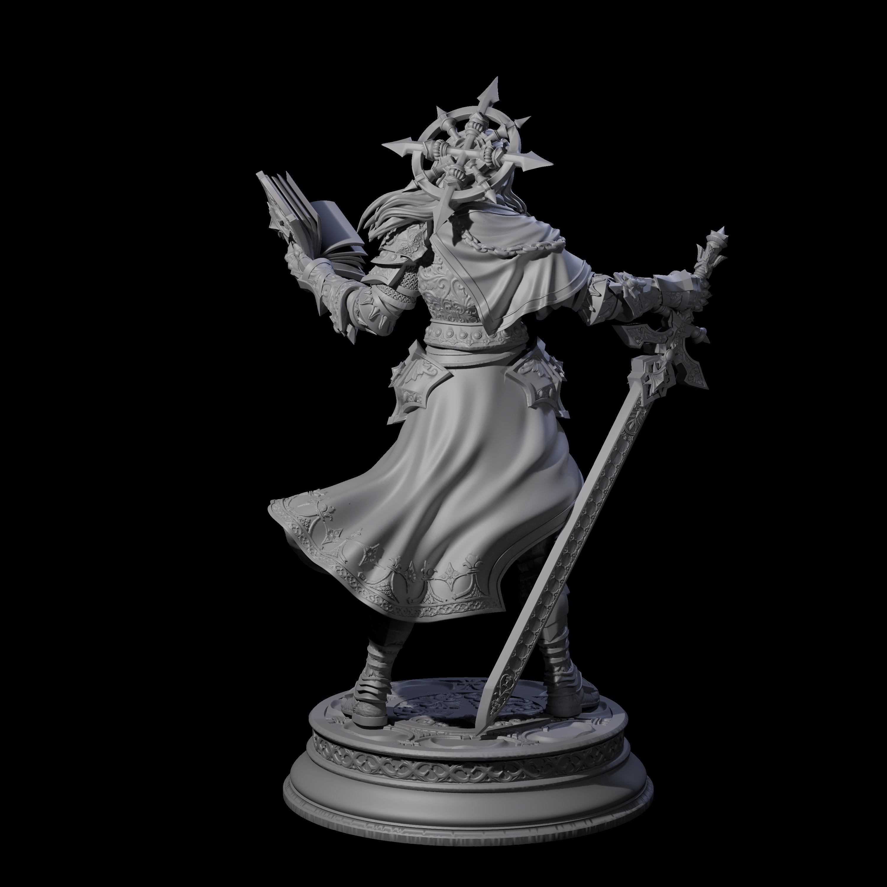 Striking Holy Cleric Miniature for Dungeons and Dragons, Pathfinder or other TTRPGs