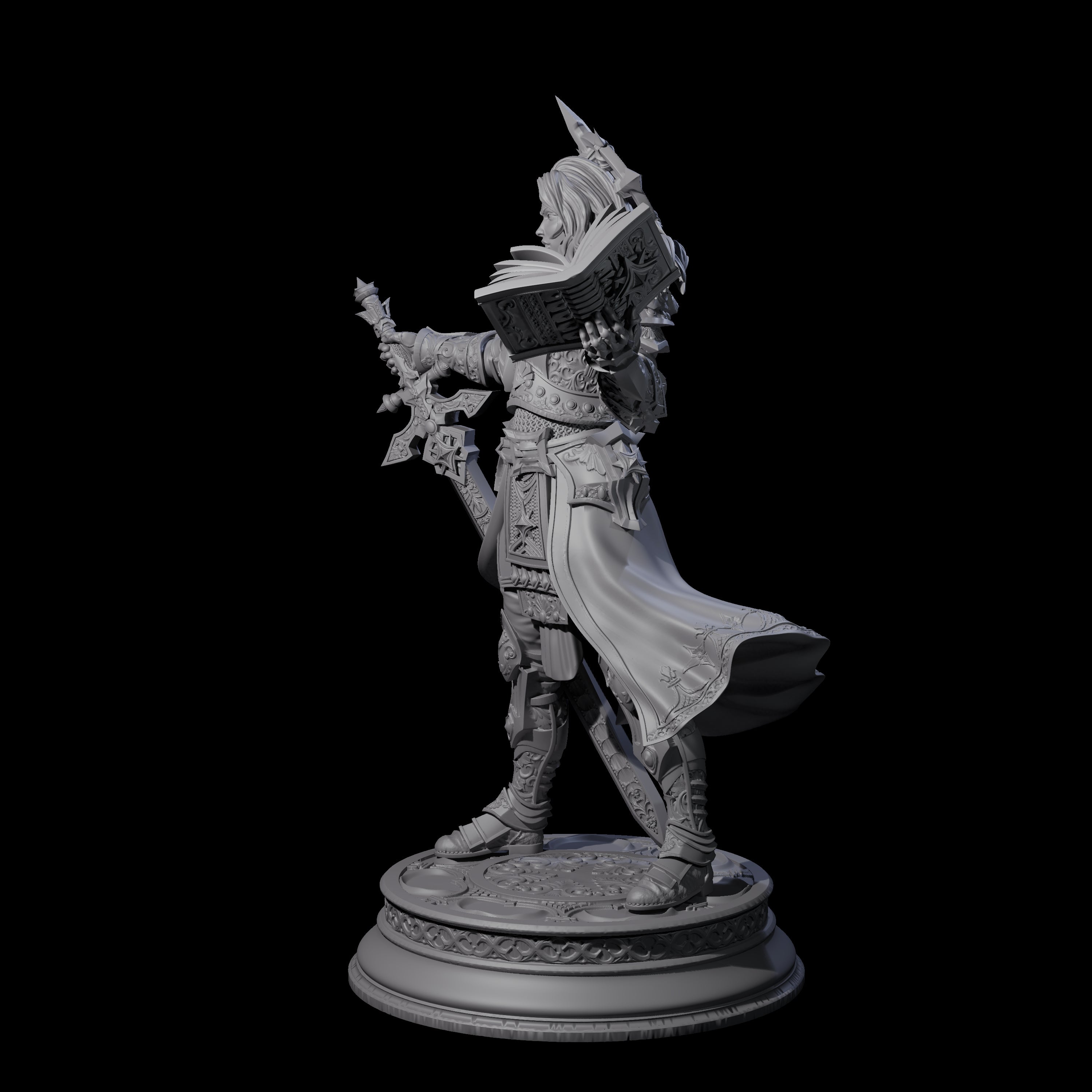 Striking Holy Cleric Miniature for Dungeons and Dragons, Pathfinder or other TTRPGs