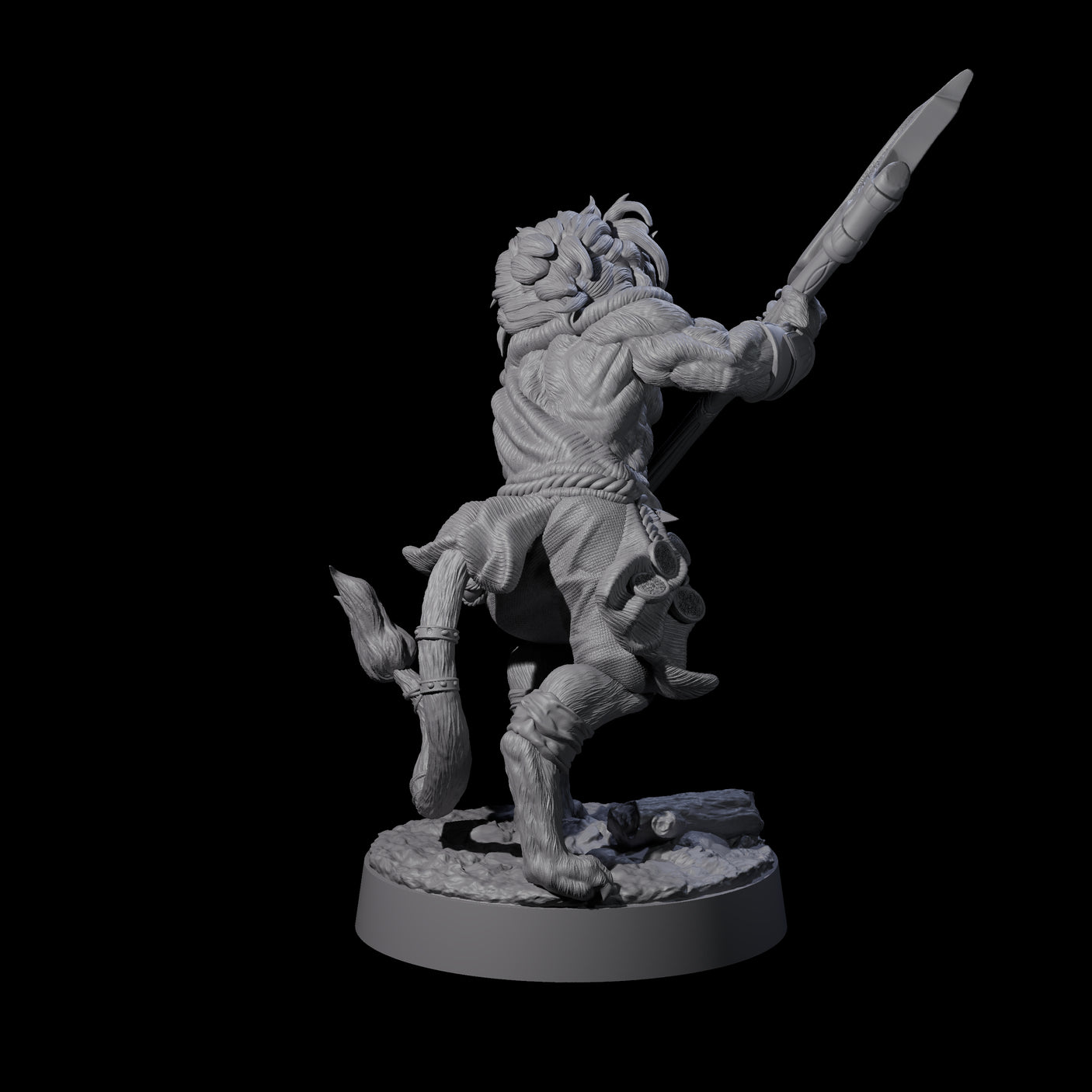 Striking Leonin Warblade A Miniature for Dungeons and Dragons, Pathfinder or other TTRPGs