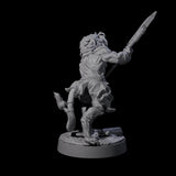 Striking Leonin Warblade A Miniature for Dungeons and Dragons, Pathfinder or other TTRPGs