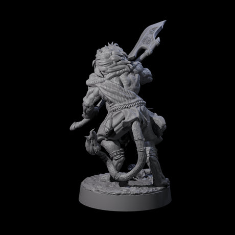Striking Leonin Warblade A Miniature for Dungeons and Dragons, Pathfinder or other TTRPGs
