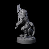 Striking Leonin Warblade A Miniature for Dungeons and Dragons, Pathfinder or other TTRPGs
