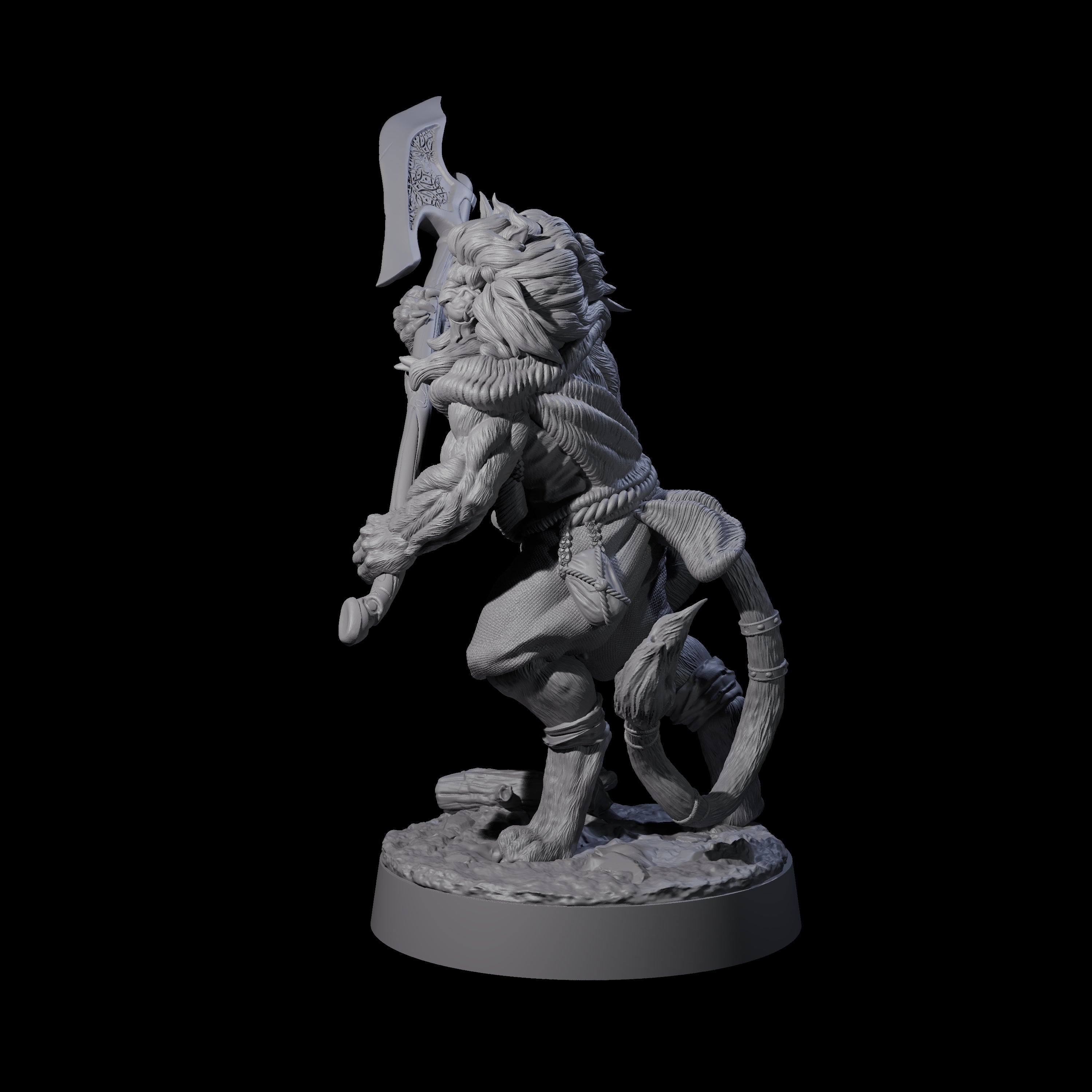 Striking Leonin Warblade A Miniature for Dungeons and Dragons, Pathfinder or other TTRPGs