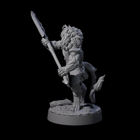Striking Leonin Warblade A Miniature for Dungeons and Dragons, Pathfinder or other TTRPGs