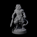 Striking Leonin Warblade B Miniature for Dungeons and Dragons, Pathfinder or other TTRPGs