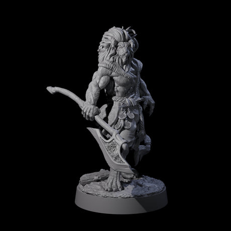 Striking Leonin Warblade B Miniature for Dungeons and Dragons, Pathfinder or other TTRPGs