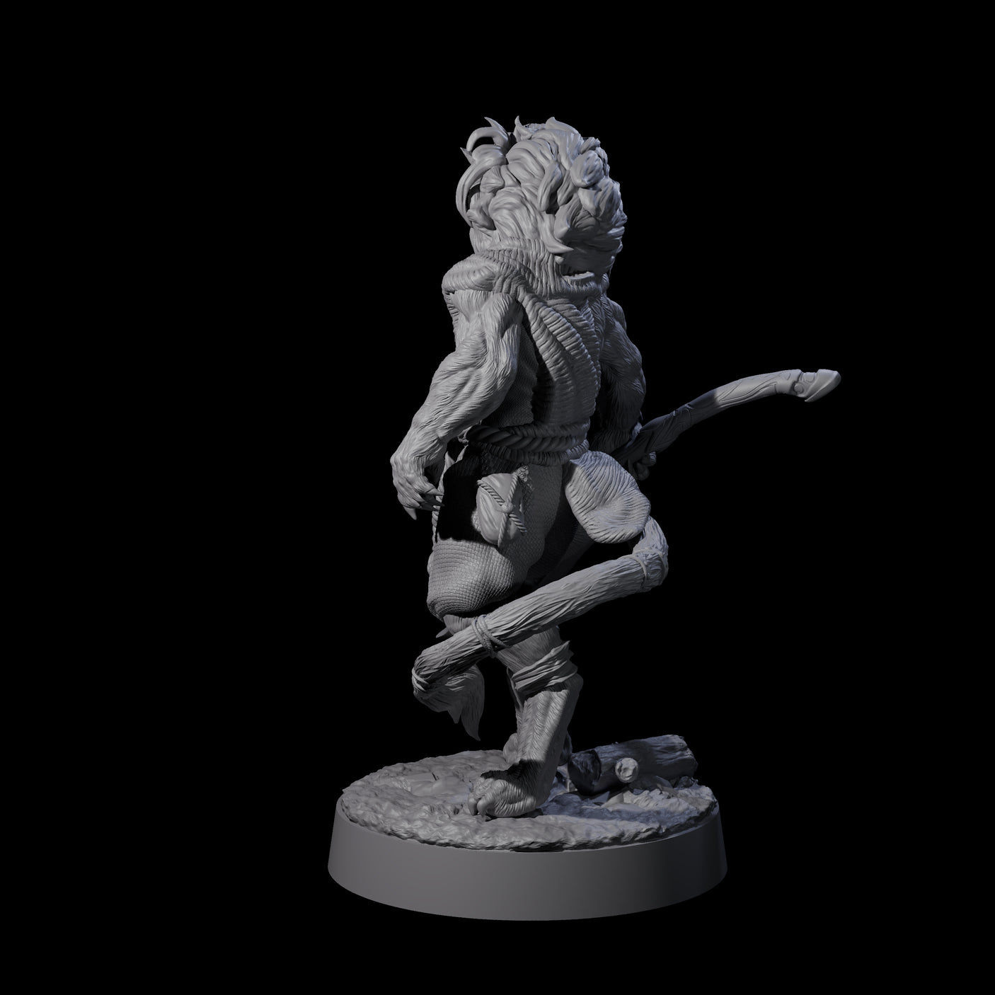 Striking Leonin Warblade B Miniature for Dungeons and Dragons, Pathfinder or other TTRPGs