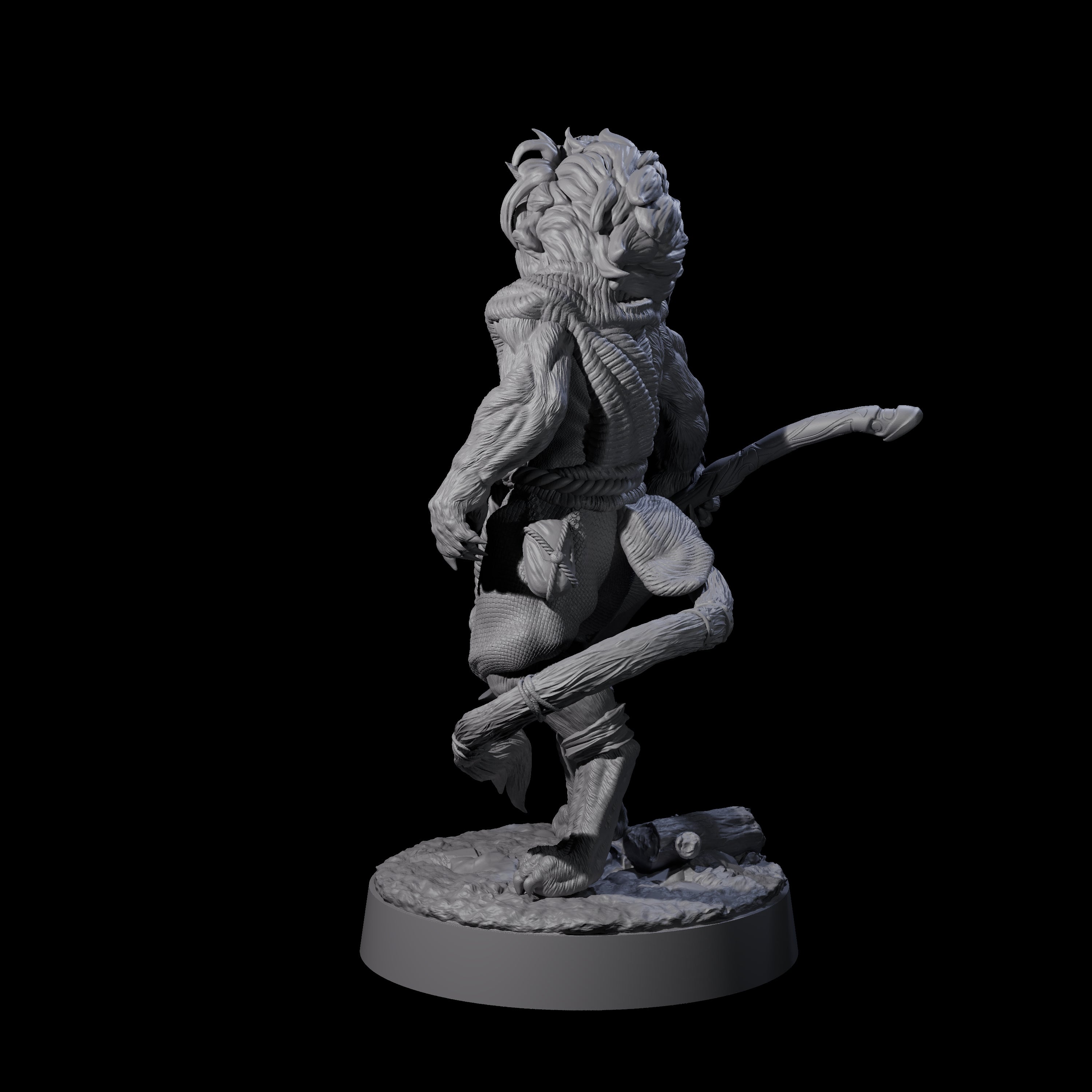 Striking Leonin Warblade B Miniature for Dungeons and Dragons, Pathfinder or other TTRPGs