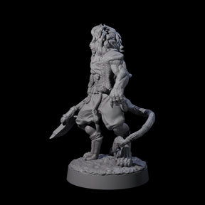 Striking Leonin Warblade B Miniature for Dungeons and Dragons, Pathfinder or other TTRPGs