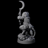 Striking Leonin Warblade C Miniature for Dungeons and Dragons, Pathfinder or other TTRPGs