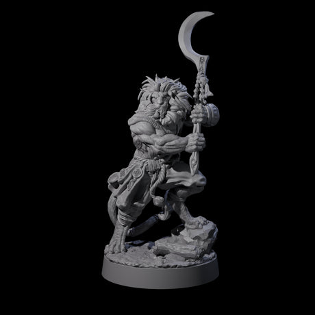 Striking Leonin Warblade C Miniature for Dungeons and Dragons, Pathfinder or other TTRPGs