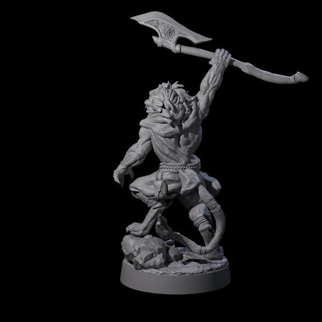 Striking Leonin Warblade D Miniature for Dungeons and Dragons, Pathfinder or other TTRPGs