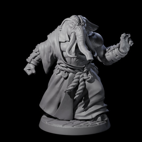 Striking Loxodon Monk A Miniature for Dungeons and Dragons, Pathfinder or other TTRPGs