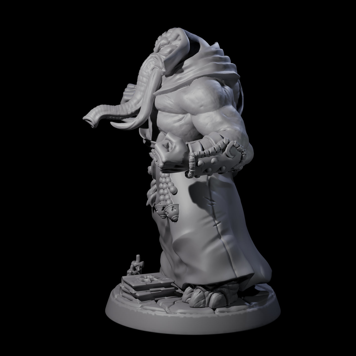 Striking Loxodon Monk B Miniature for Dungeons and Dragons, Pathfinder or other TTRPGs