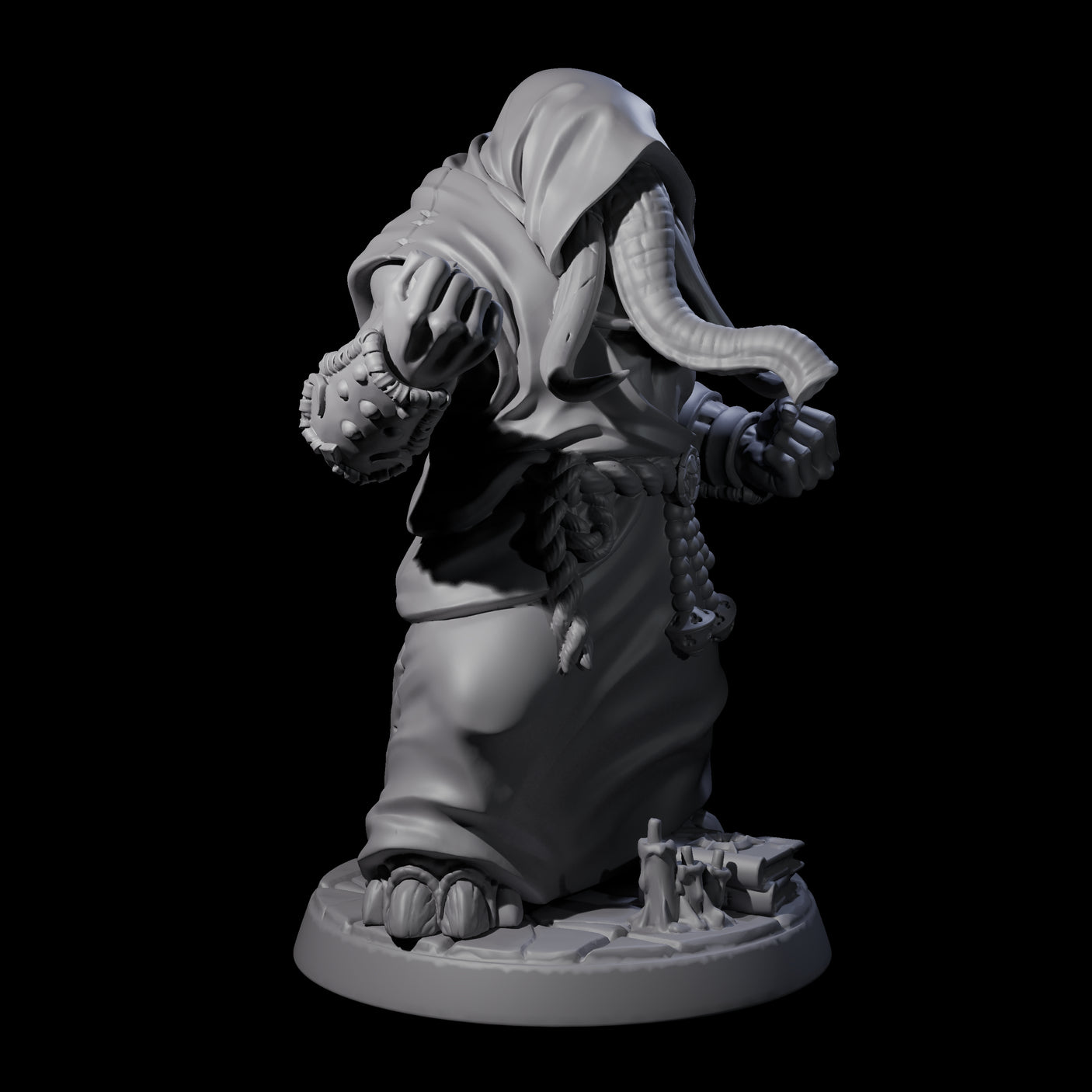 Striking Loxodon Monk B Miniature for Dungeons and Dragons, Pathfinder or other TTRPGs