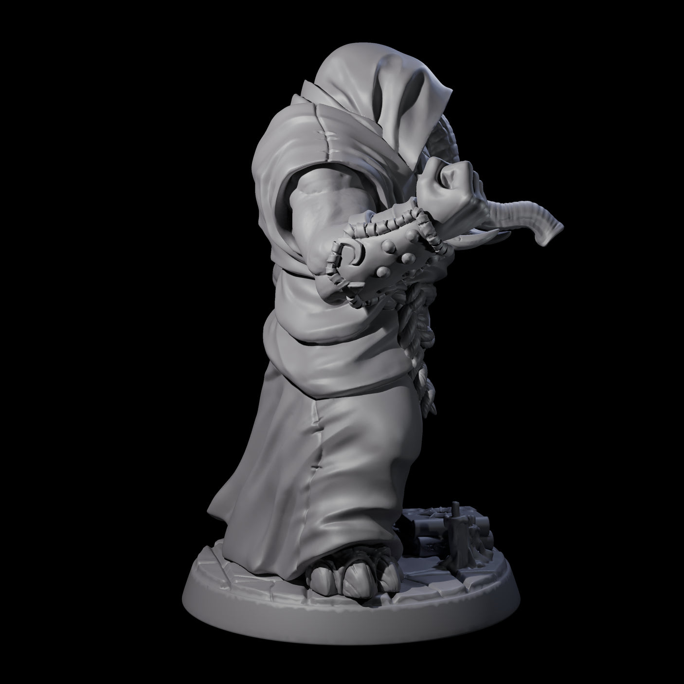 Striking Loxodon Monk B Miniature for Dungeons and Dragons, Pathfinder or other TTRPGs
