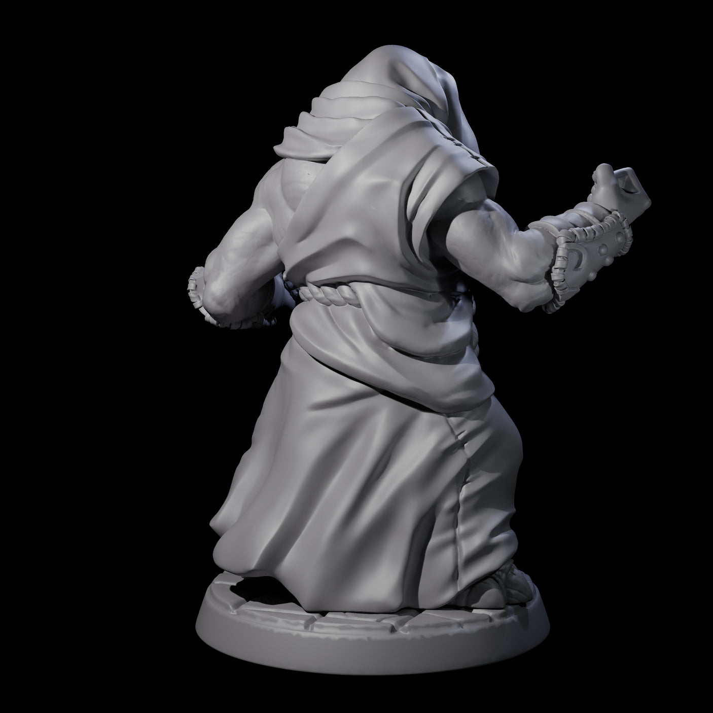 Striking Loxodon Monk B Miniature for Dungeons and Dragons, Pathfinder or other TTRPGs