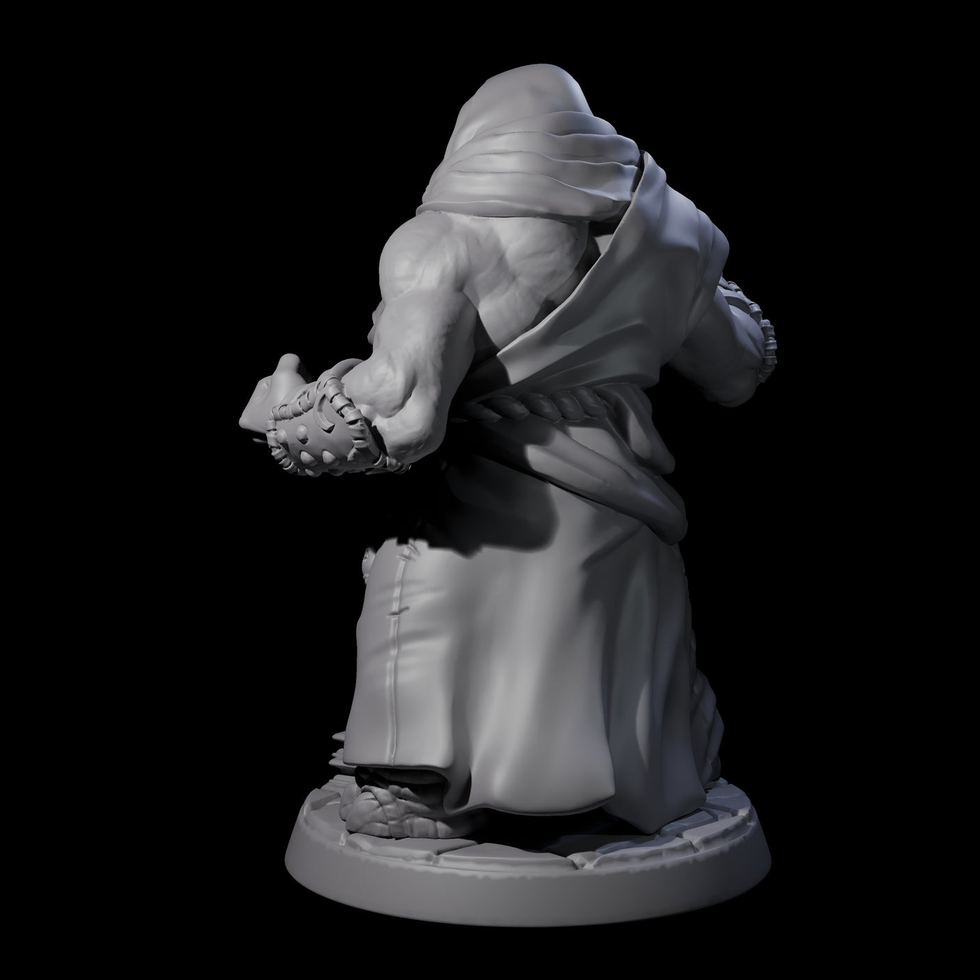 Striking Loxodon Monk B Miniature for Dungeons and Dragons, Pathfinder or other TTRPGs