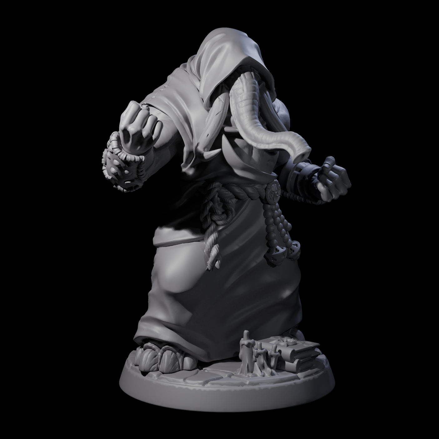 Striking Loxodon Monk B Miniature for Dungeons and Dragons, Pathfinder or other TTRPGs