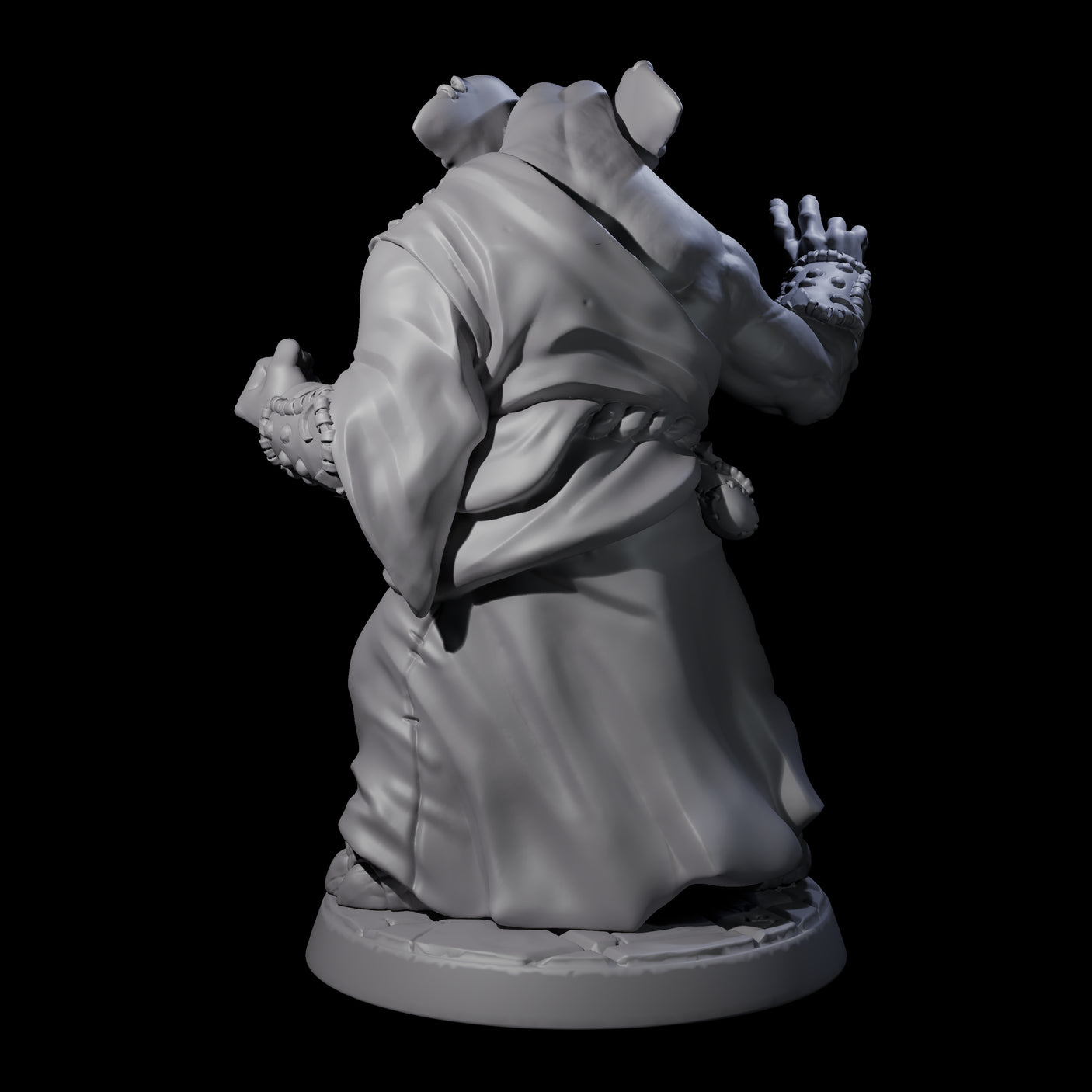 Striking Loxodon Monk D Miniature for Dungeons and Dragons, Pathfinder or other TTRPGs