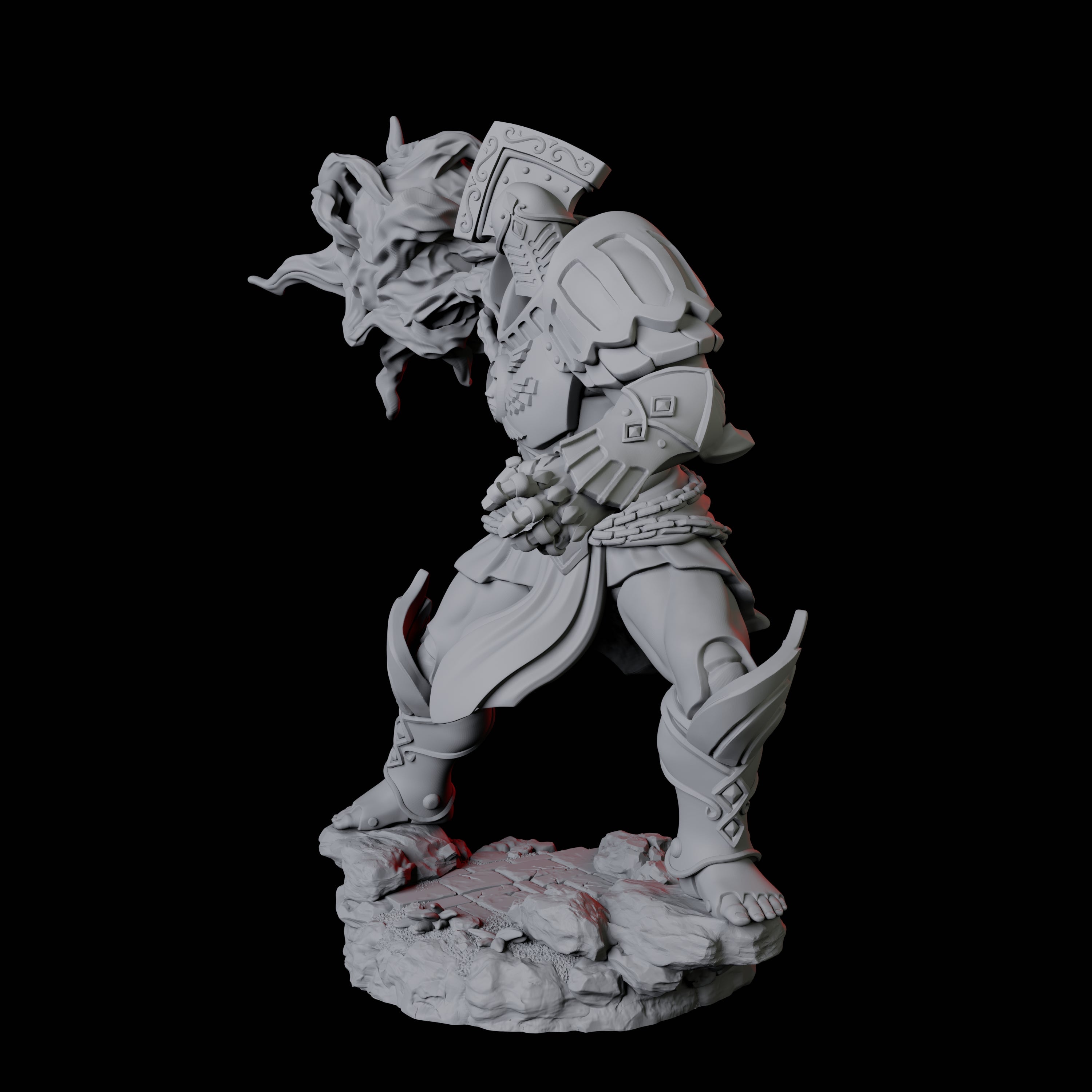 Striking Paladin Miniature for Dungeons and Dragons, Pathfinder or other TTRPGs