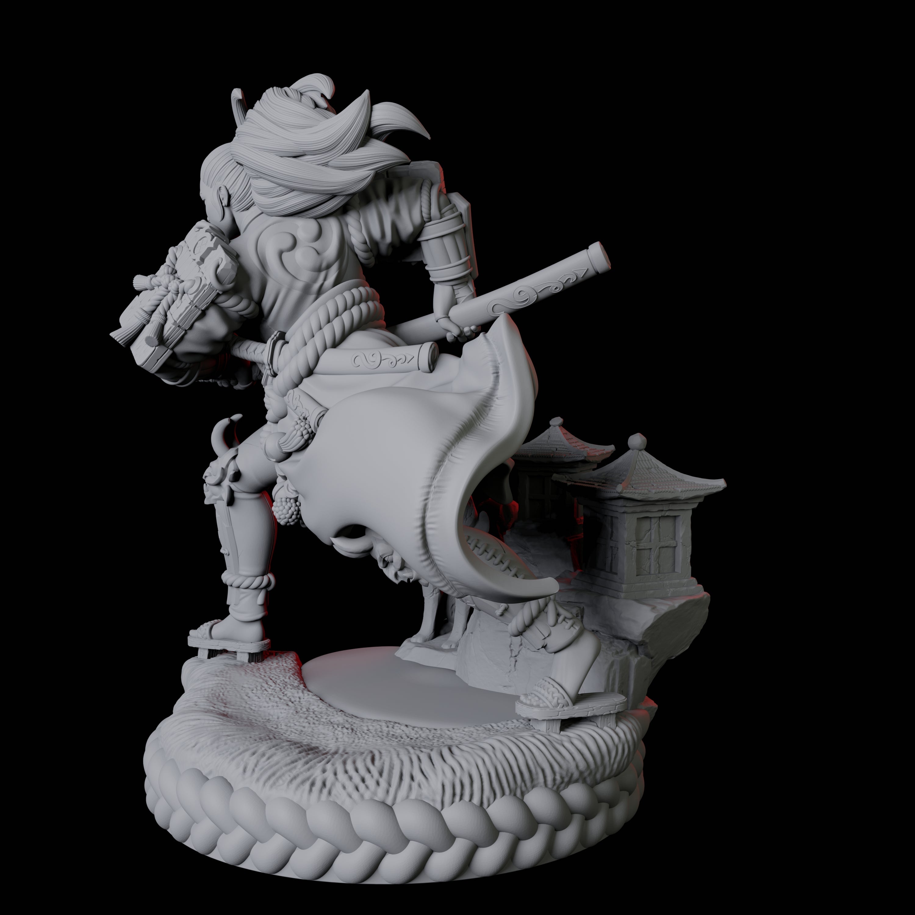 Striking Samurai Miniature for Dungeons and Dragons, Pathfinder or other TTRPGs