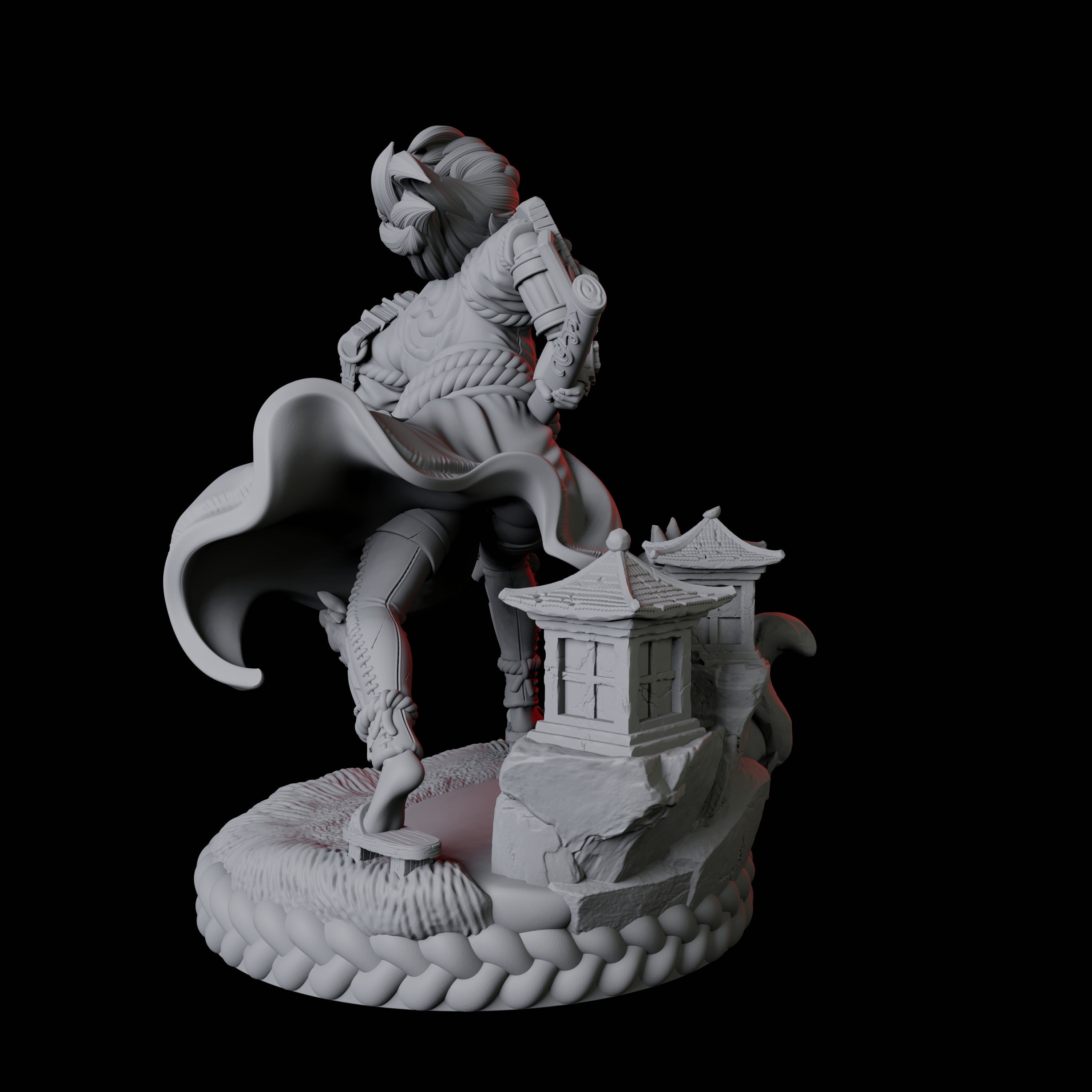 Striking Samurai Miniature for Dungeons and Dragons, Pathfinder or other TTRPGs