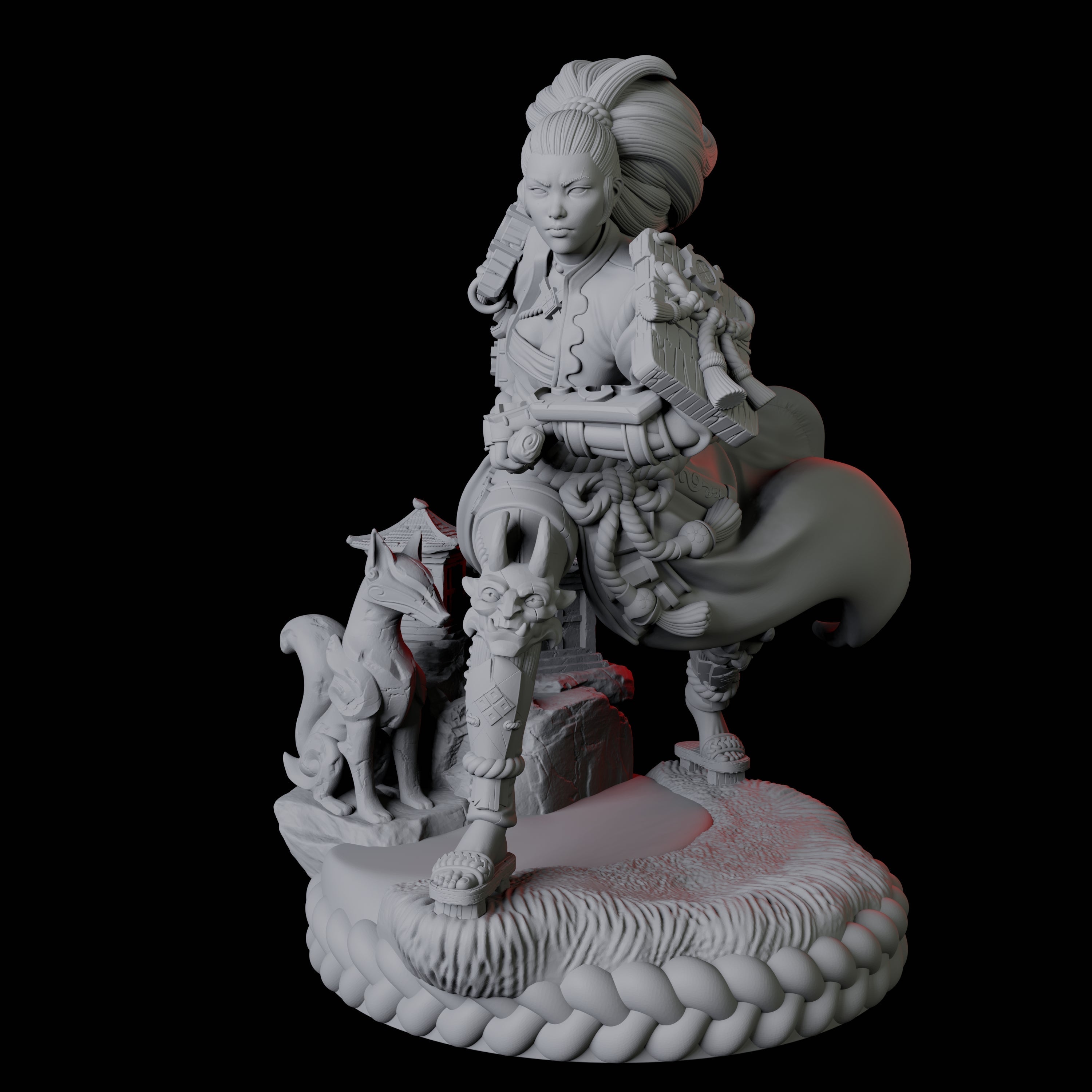 Striking Samurai Miniature for Dungeons and Dragons, Pathfinder or other TTRPGs