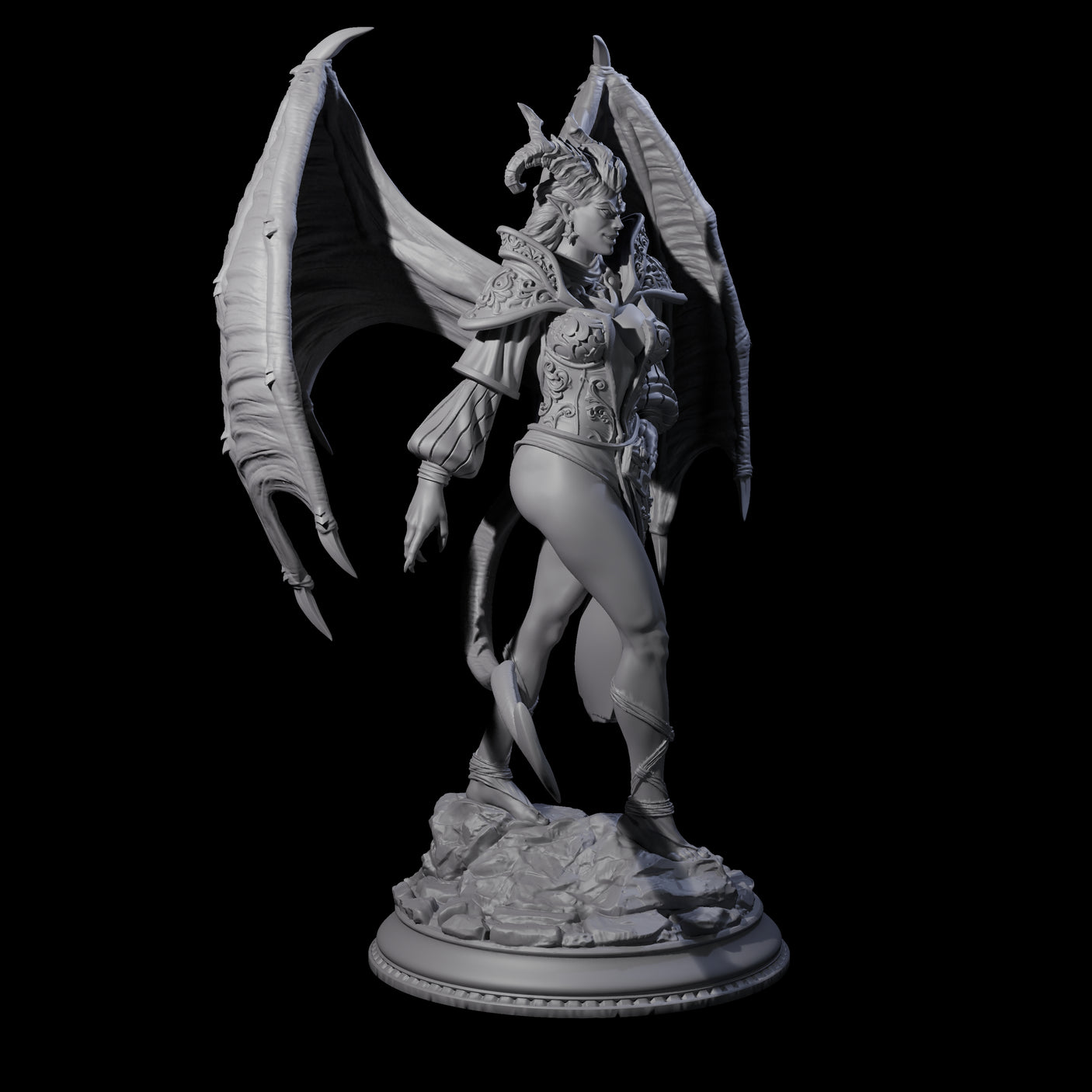 Striking Succubus Miniature for Dungeons and Dragons, Pathfinder or other TTRPGs