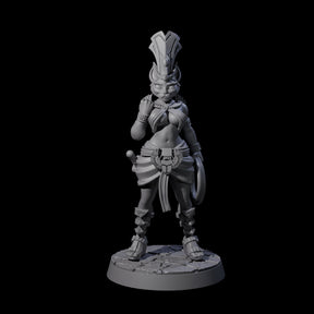 Striking Tabaxi Adventurer Miniature for Dungeons and Dragons, Pathfinder or other TTRPGs