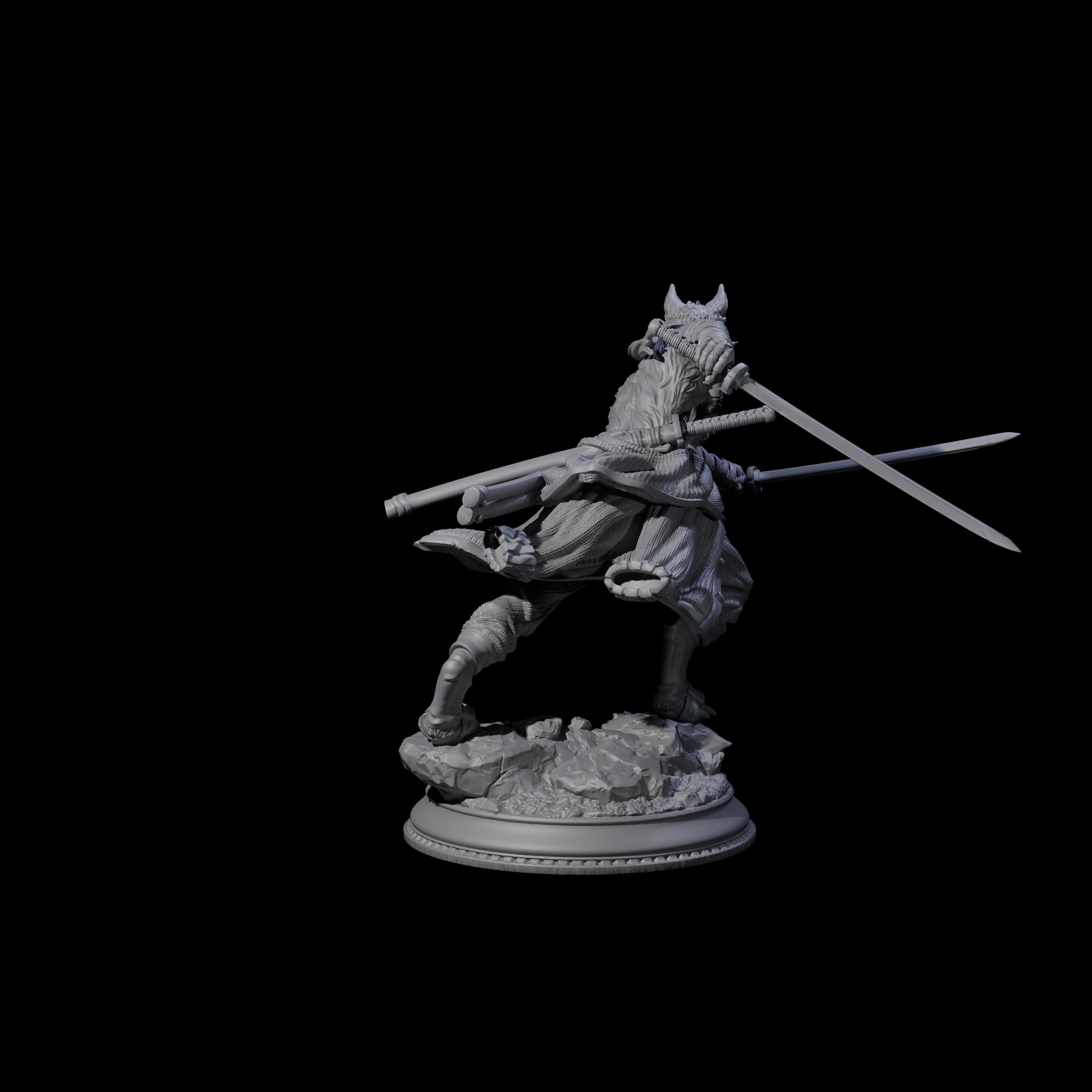 Striking Tabaxi Pirate Miniature for Dungeons and Dragons, Pathfinder or other TTRPGs