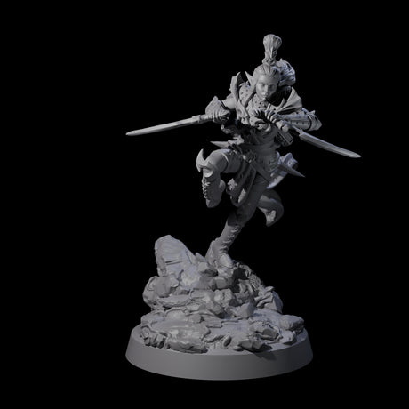 Striking Twin Blade Rogue Miniature for Dungeons and Dragons, Pathfinder or other TTRPGs