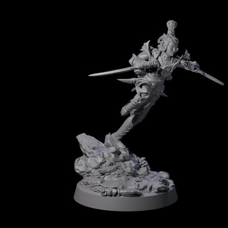 Striking Twin Blade Rogue Miniature for Dungeons and Dragons, Pathfinder or other TTRPGs