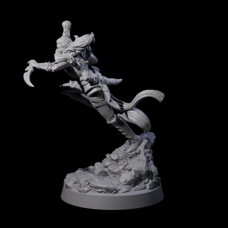 Striking Twin Blade Rogue Miniature for Dungeons and Dragons, Pathfinder or other TTRPGs